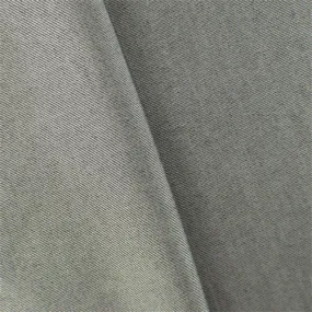 1 1/8 YD PC-Heathered Grey Wool/Poly Twill Fabric