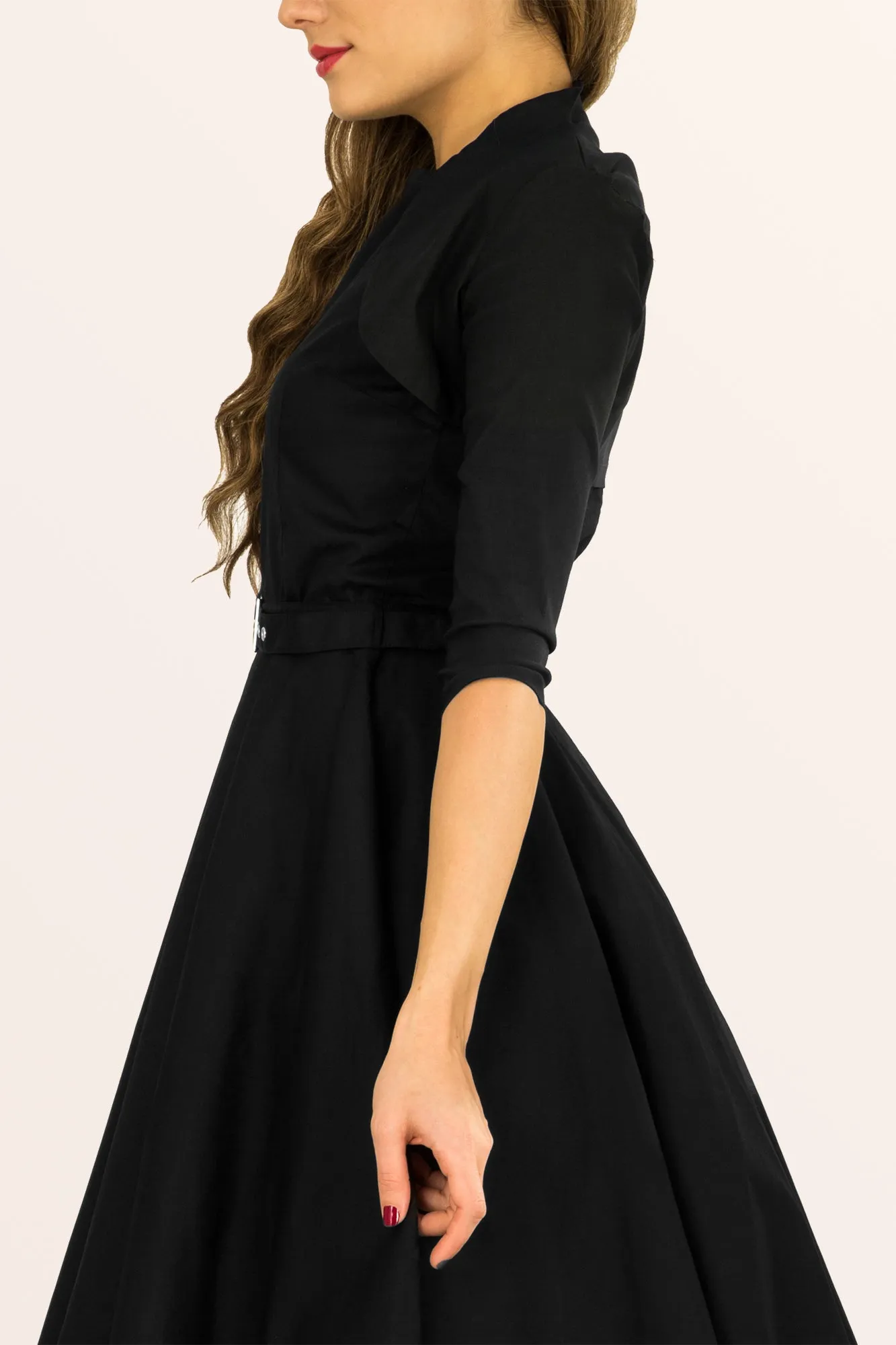 3/4 Sleeve Tailored Bolero - Black