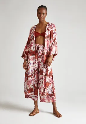 Amelia Edge To Edge Embellished Kimono In Multi