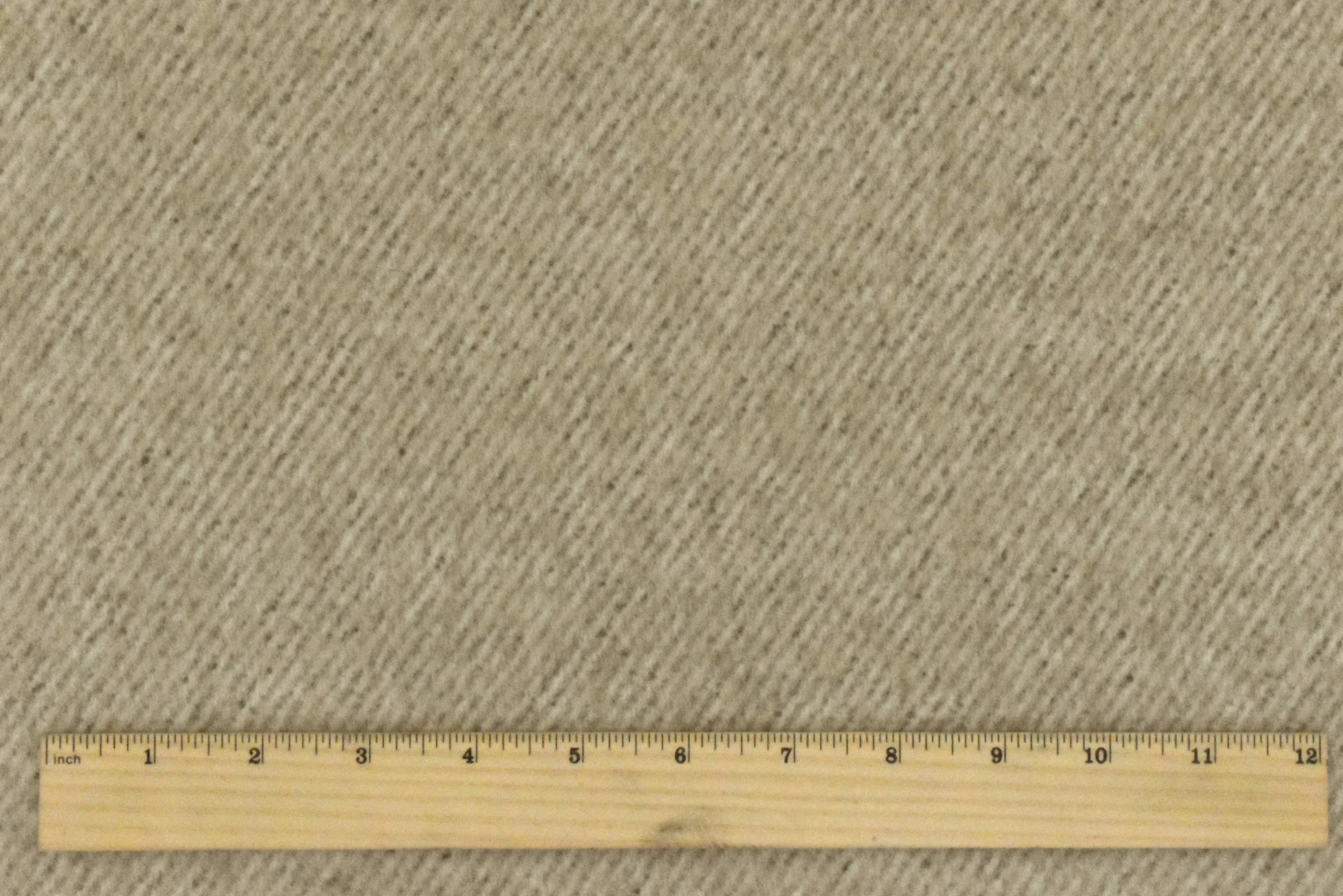 Beige-Black-Multi Brushed Wool Blend Twill Coating Woven Fabric