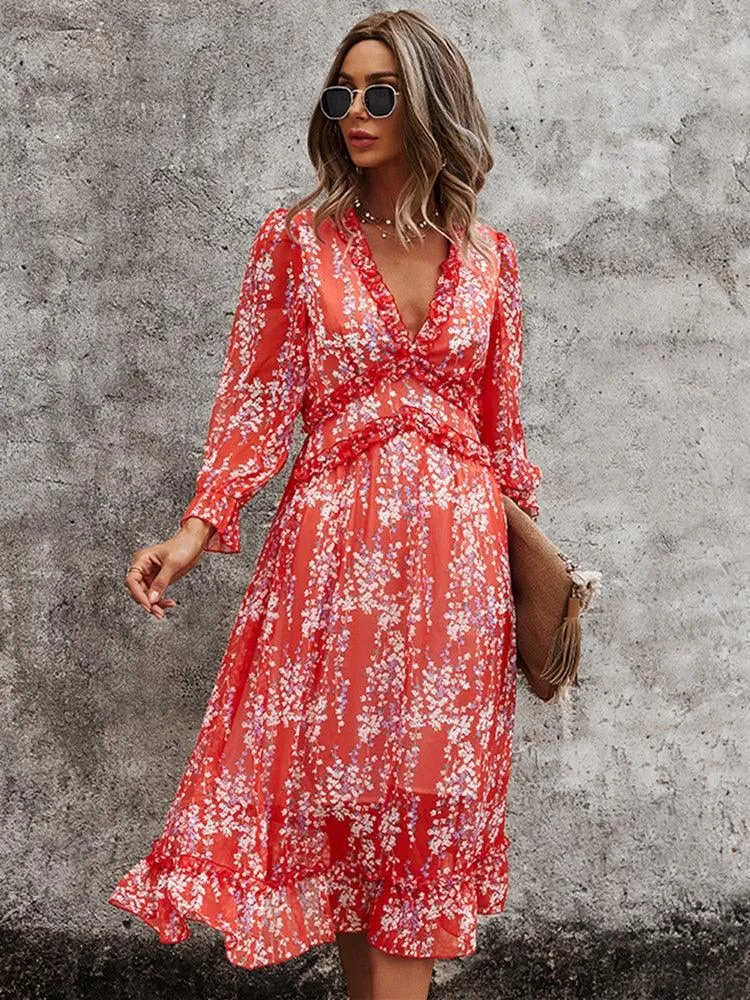 Boho Chic Butterfly Sleeve Dress