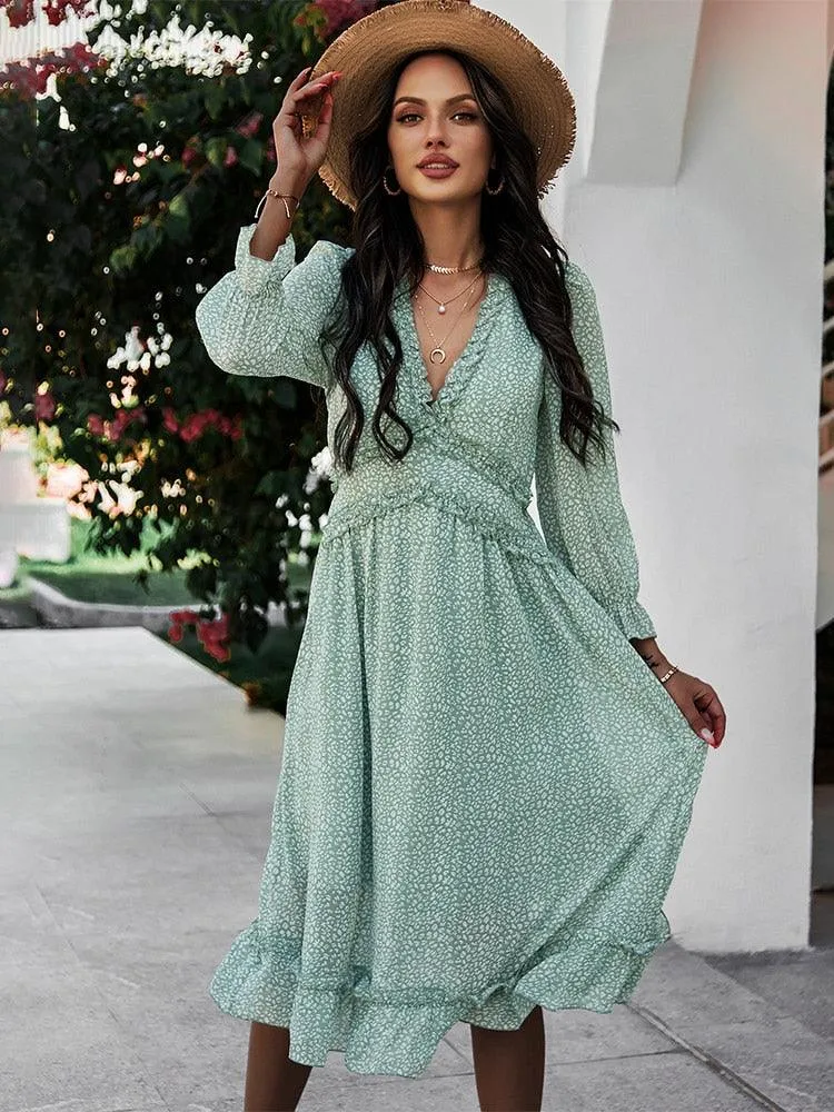 Boho Chic Butterfly Sleeve Dress