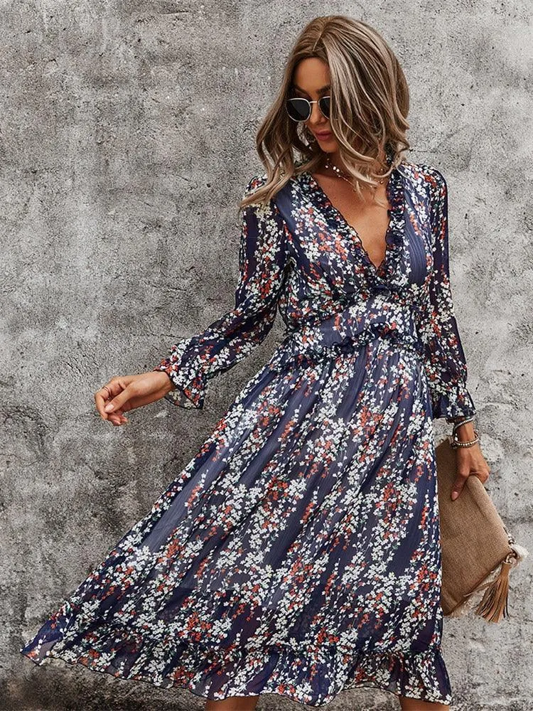 Boho Chic Butterfly Sleeve Dress