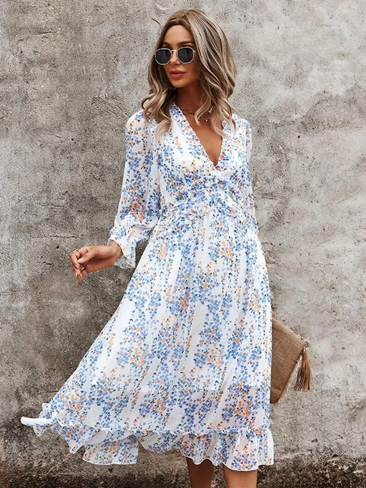 Boho Chic Butterfly Sleeve Dress