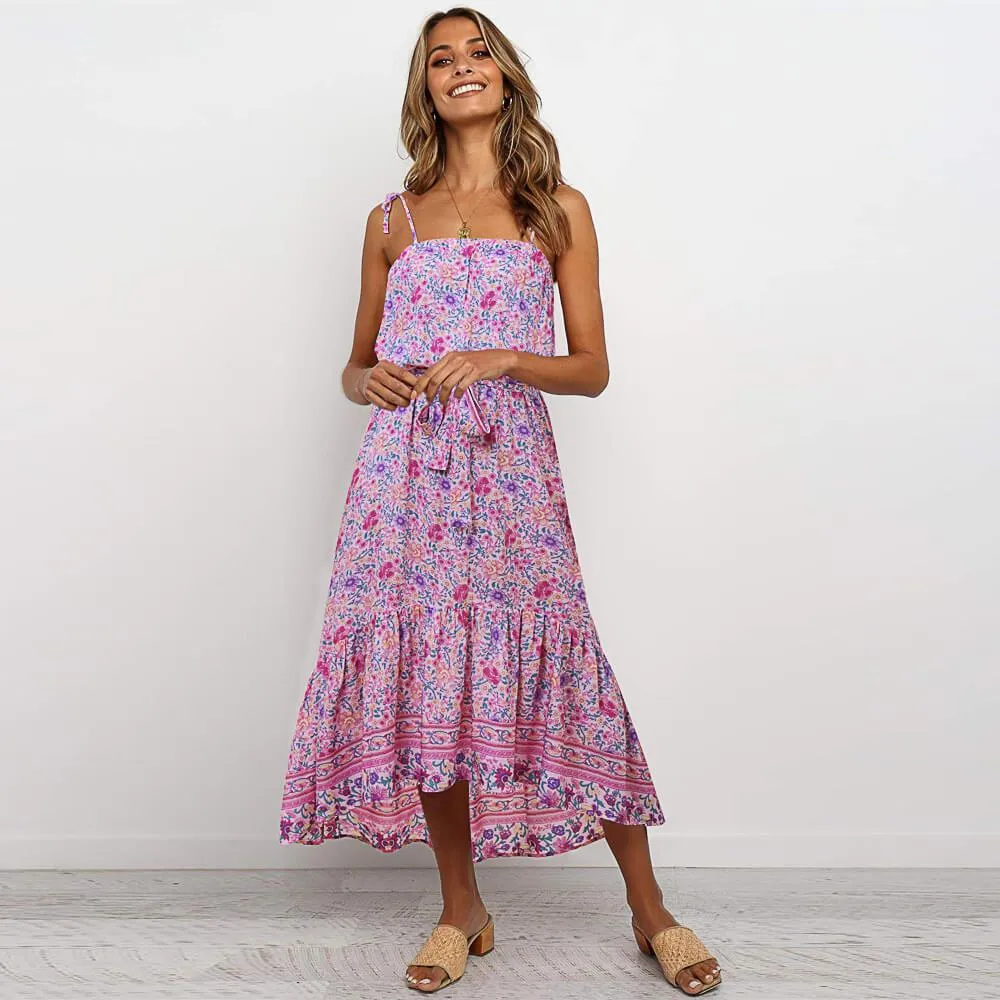 Boho Floral Sling Dress