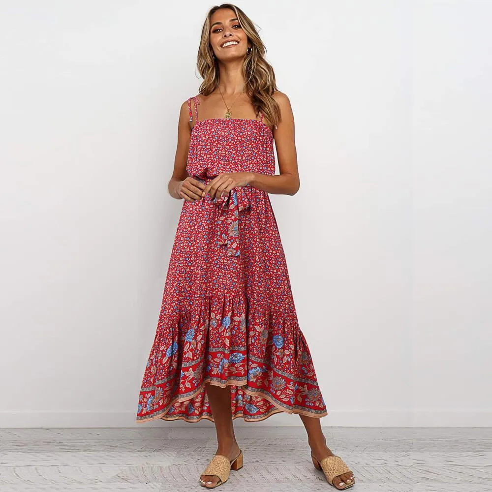 Boho Floral Sling Dress