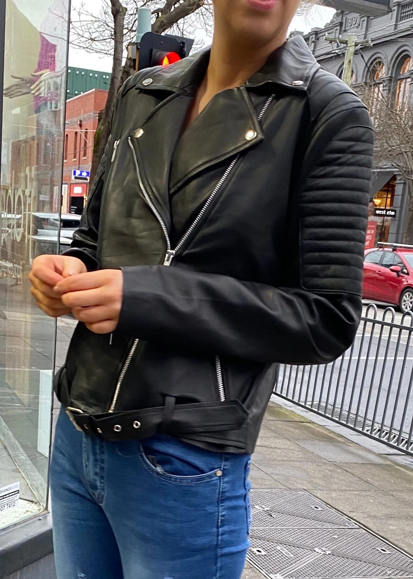 Brooklyn Leather Biker jacket - Black