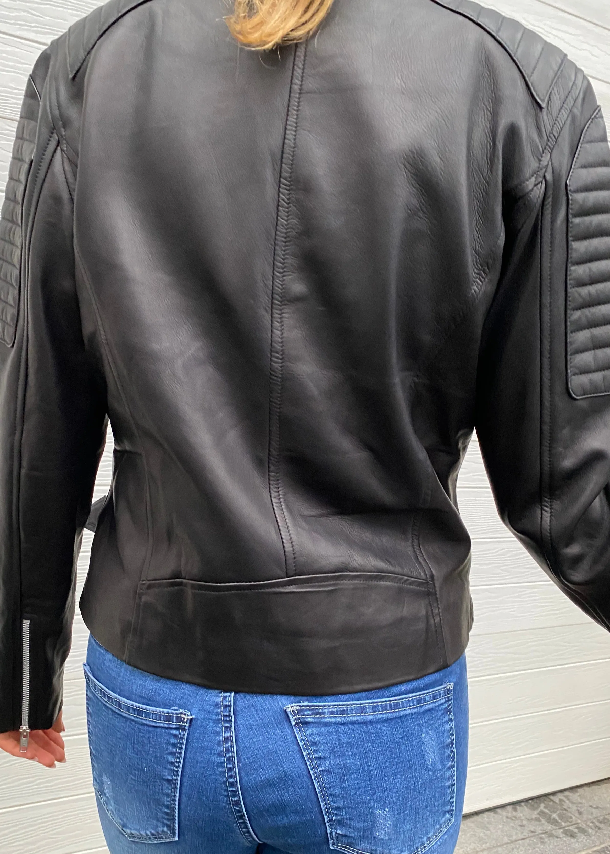 Brooklyn Leather Biker jacket - Black