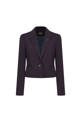 Cavalry Twill Cropped Suit Blazer