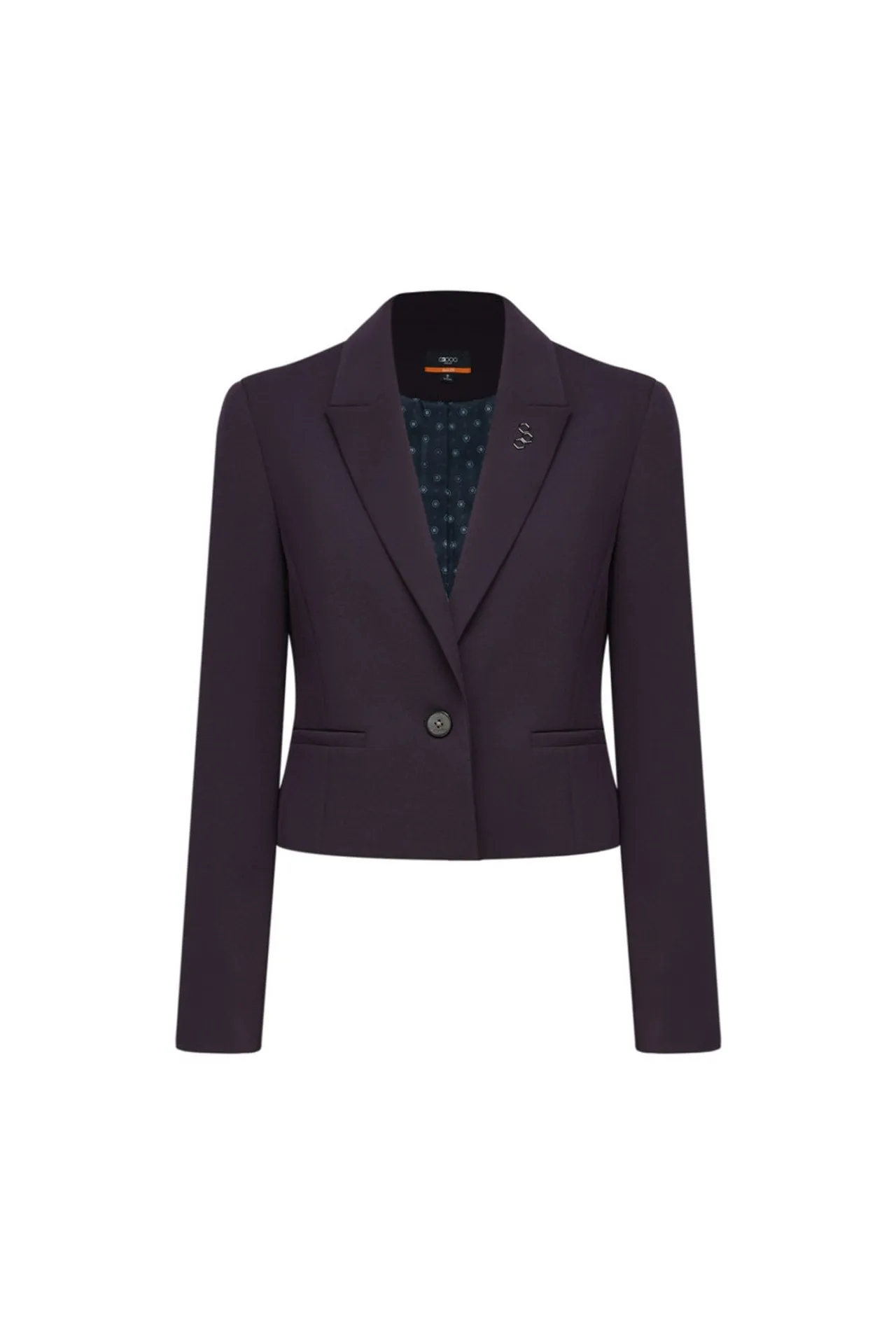 Cavalry Twill Cropped Suit Blazer