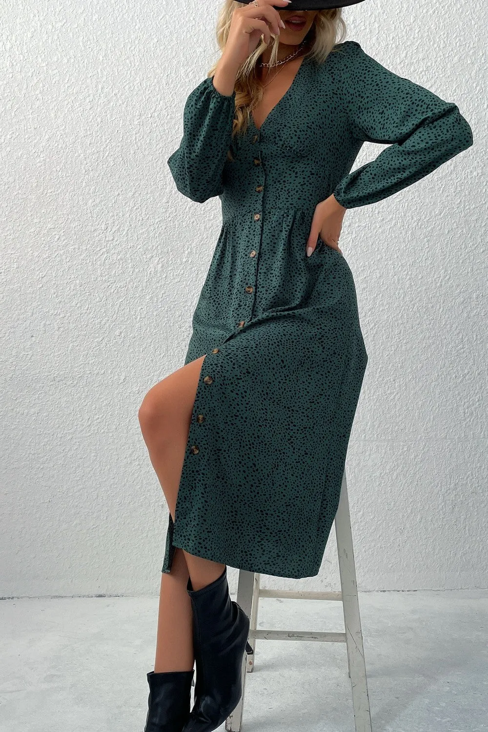 Emerald Enchantment Midi Dress