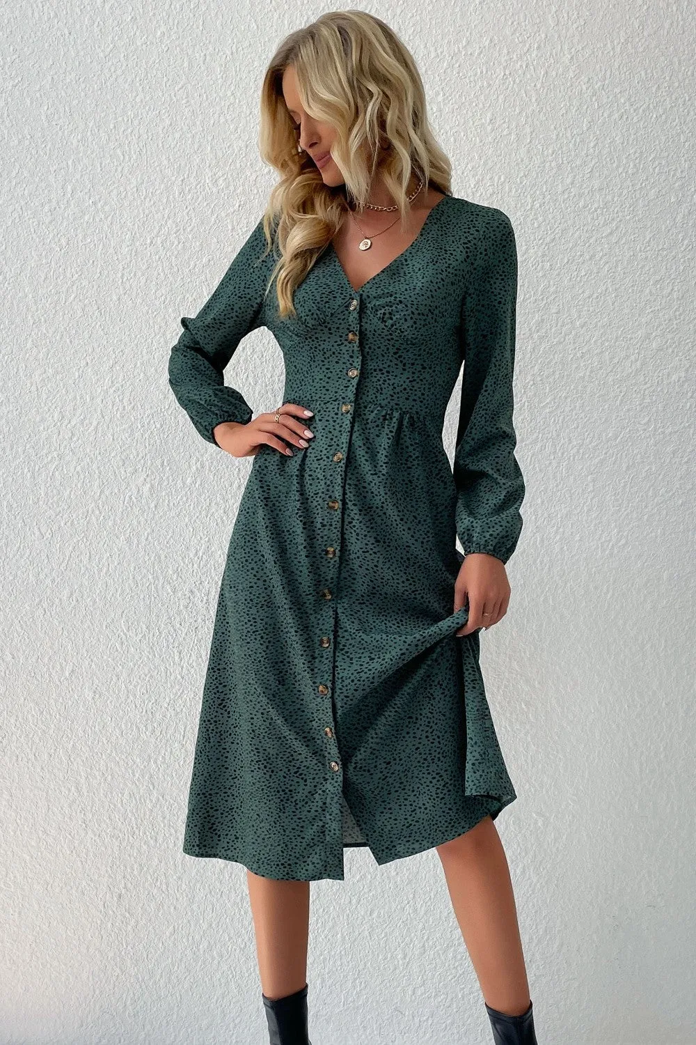 Emerald Enchantment Midi Dress