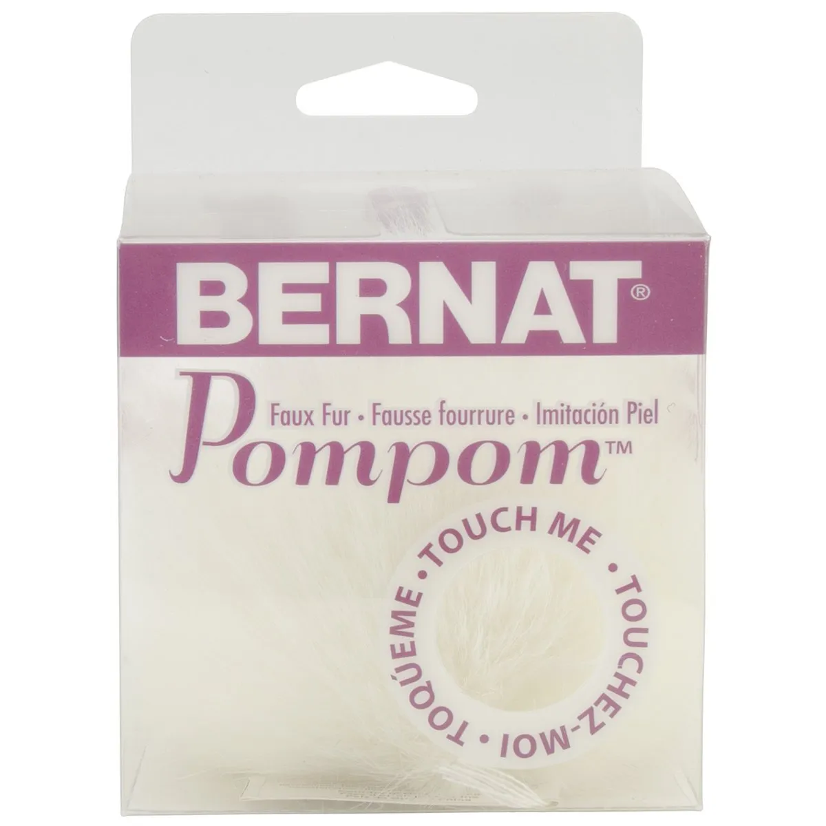 Faux Fur Pompoms by Bernat, Large 3" Diameter