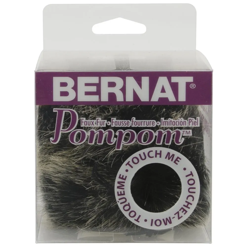 Faux Fur Pompoms by Bernat, Large 3" Diameter