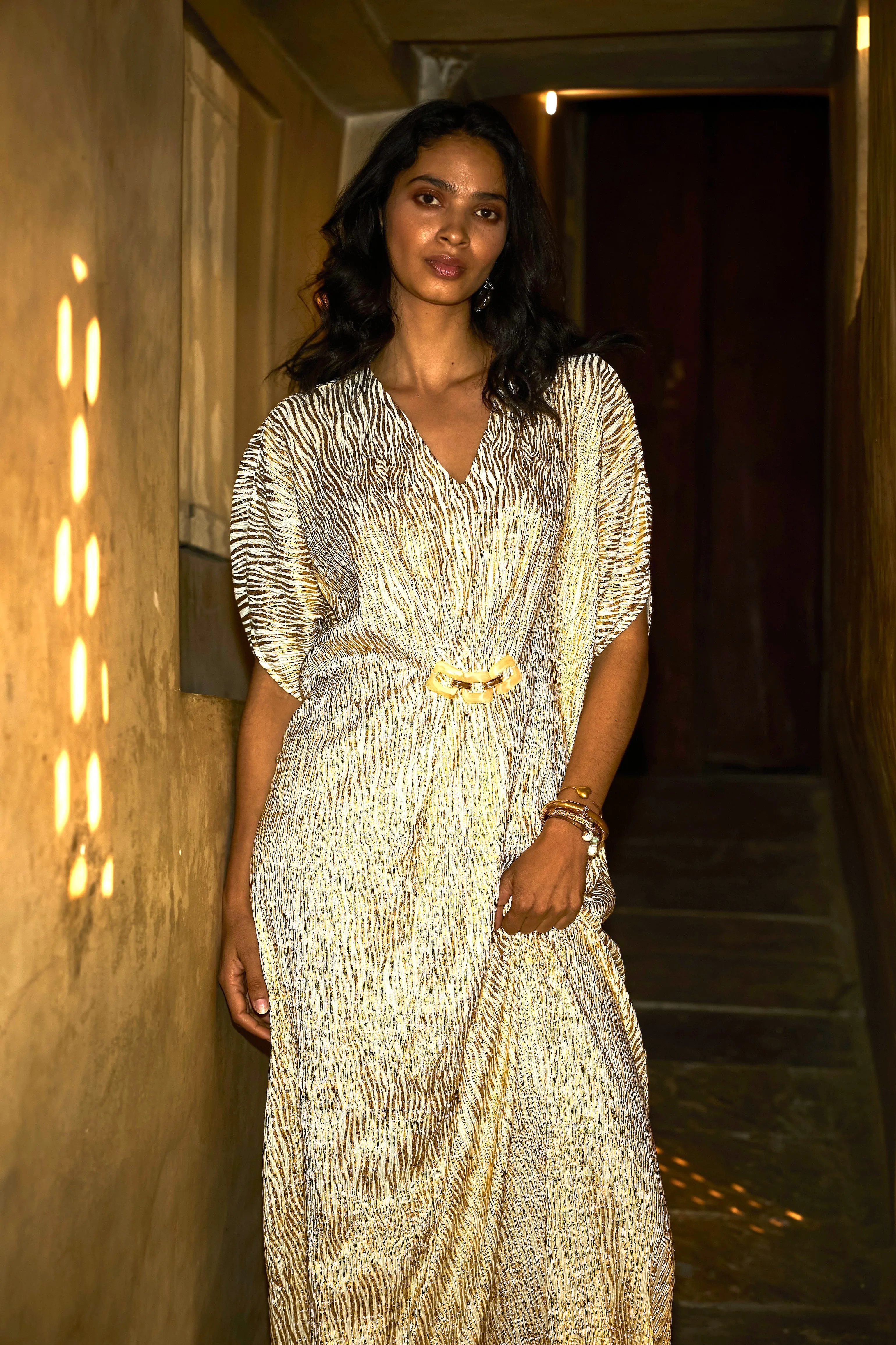 Foil Draped Kaftan