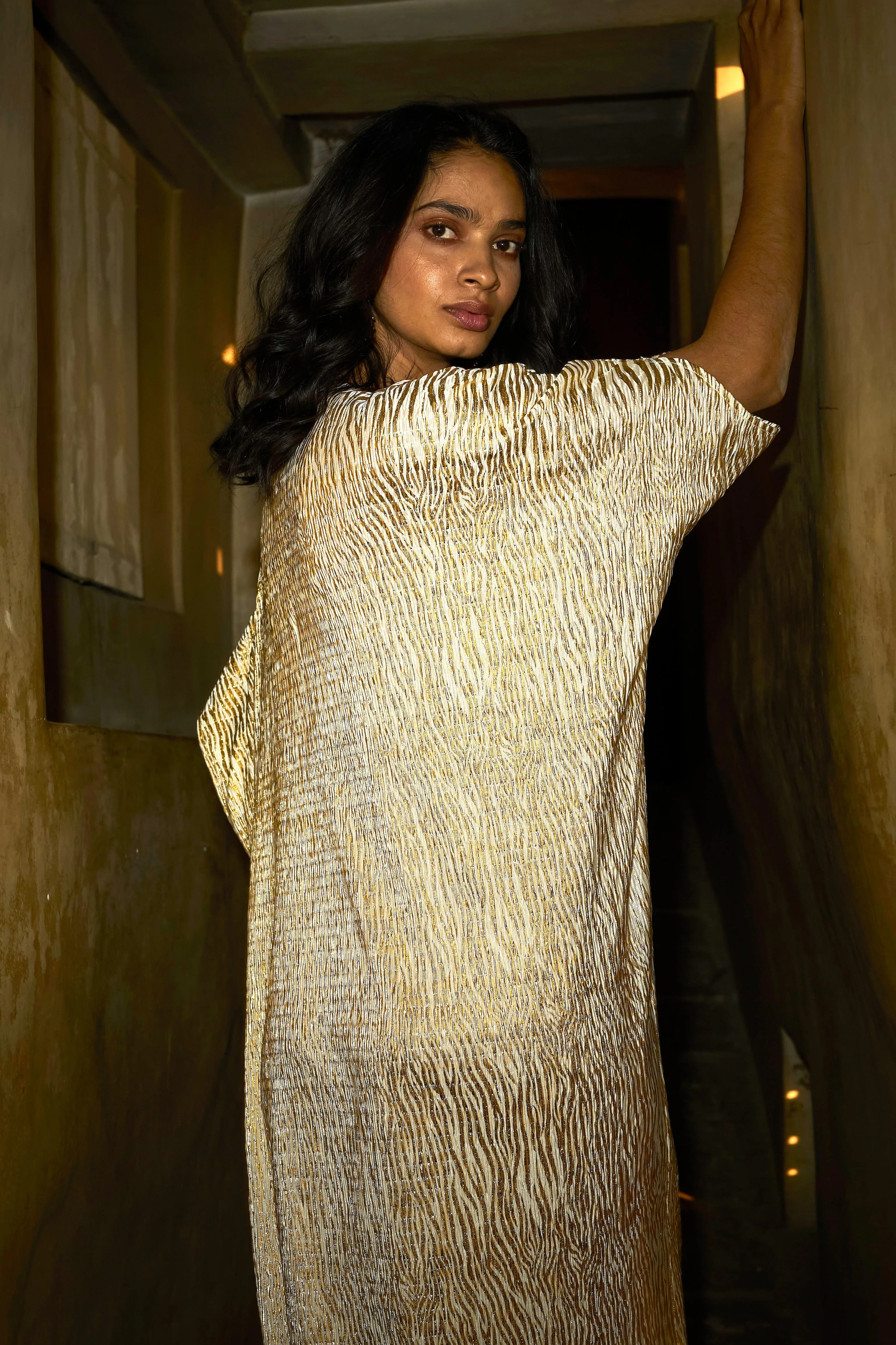 Foil Draped Kaftan