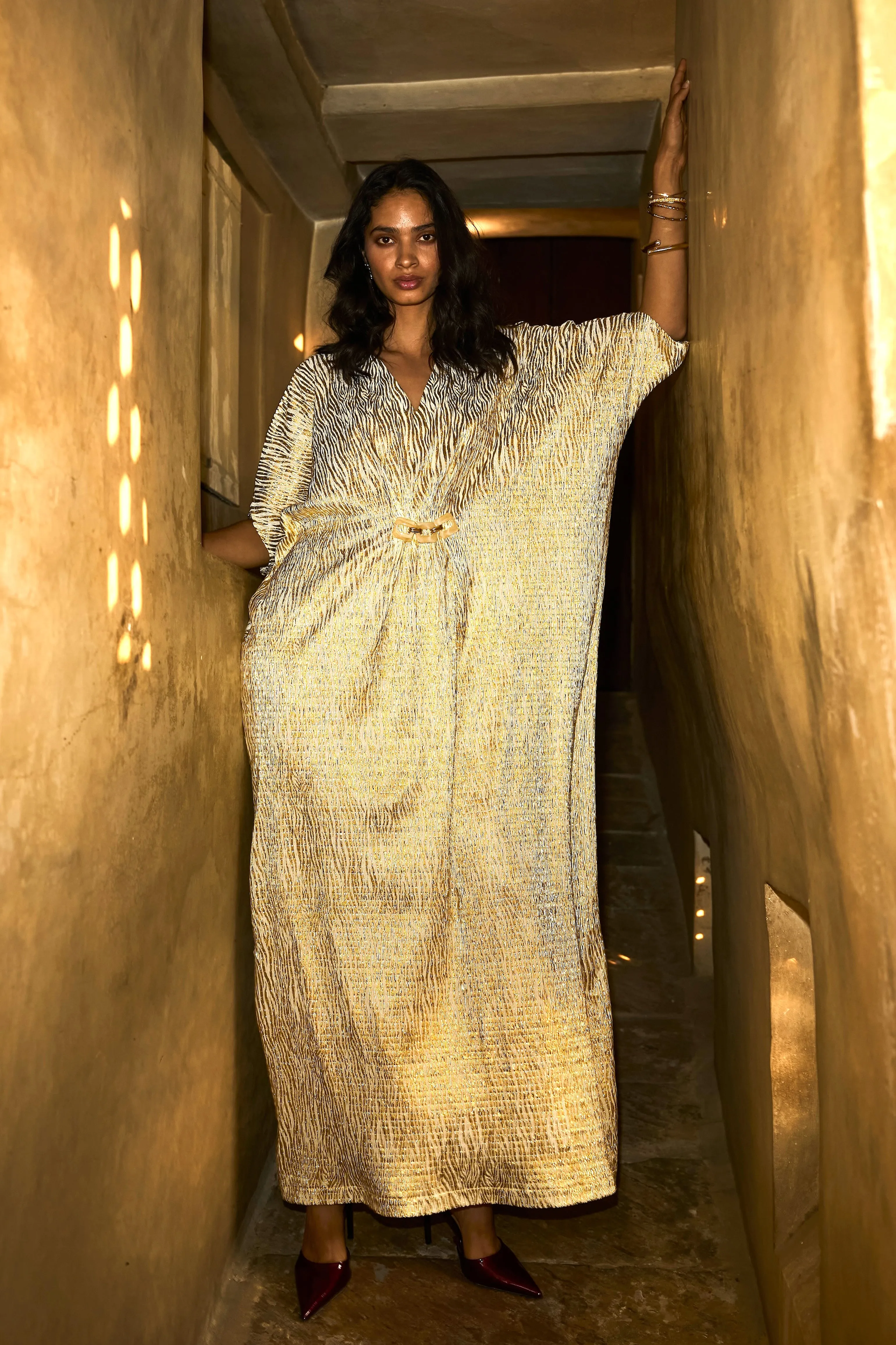 Foil Draped Kaftan