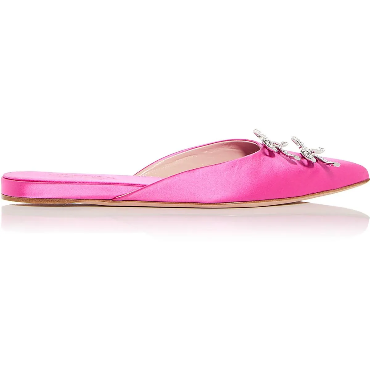 Giambattista Valli Womens POINTED TOE Satin Pointed toe Flat Shoes