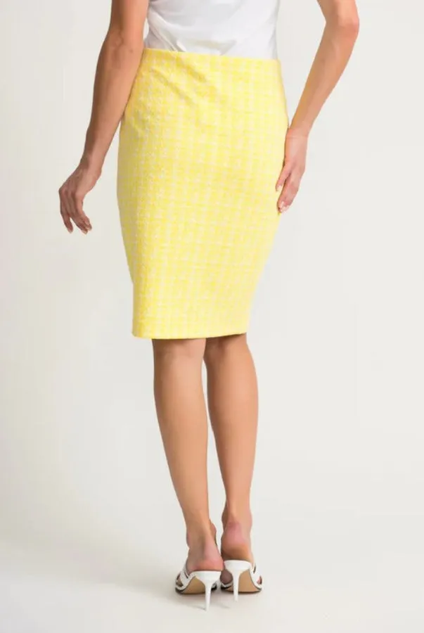 Joseph Ribkoff 202415 Sunshine/White Pencil Skirt