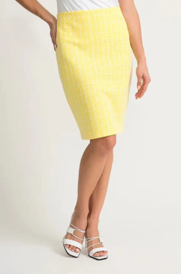 Joseph Ribkoff 202415 Sunshine/White Pencil Skirt