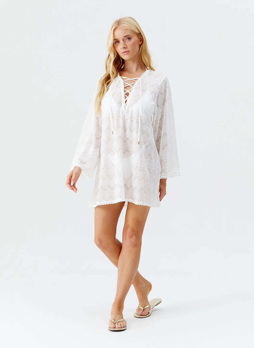 Keira White Kaftan