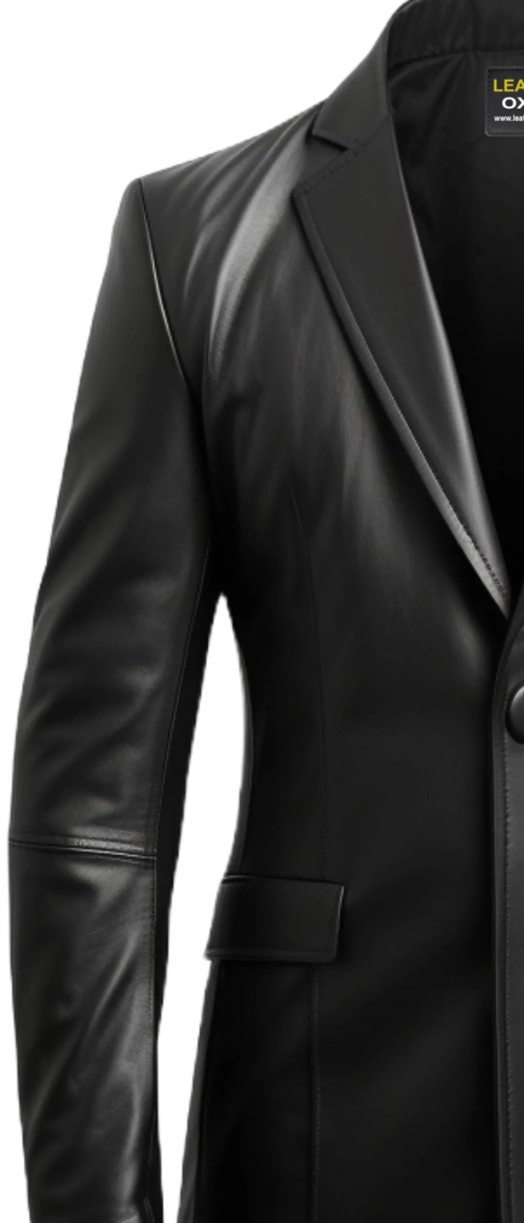 Men Black Leather Blazer - Leather Blazer for Men