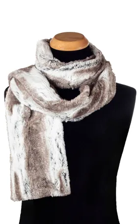 Men's Classic Scarf - Luxury Faux Fur in Birch