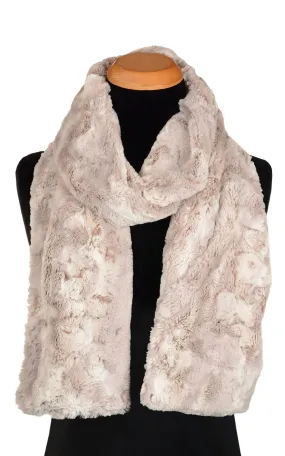 Men's Classic Scarf - Luxury Faux Fur in Café Au Lait