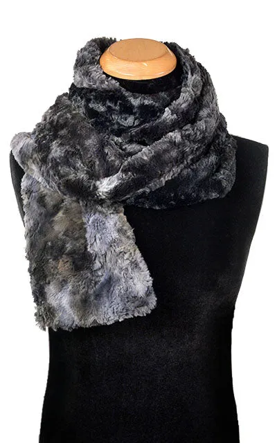 Men's Classic Scarf - Two-Tone, Luxury Faux Fur in Highland in Skye