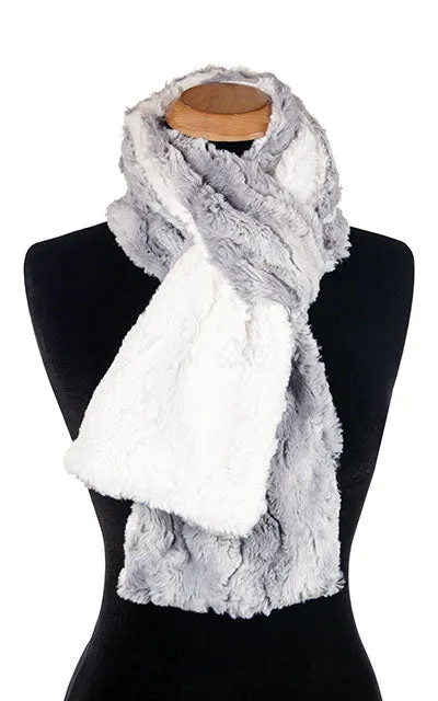 Men's Classic Scarf - Two-Tone, Luxury Faux Fur in Winter River