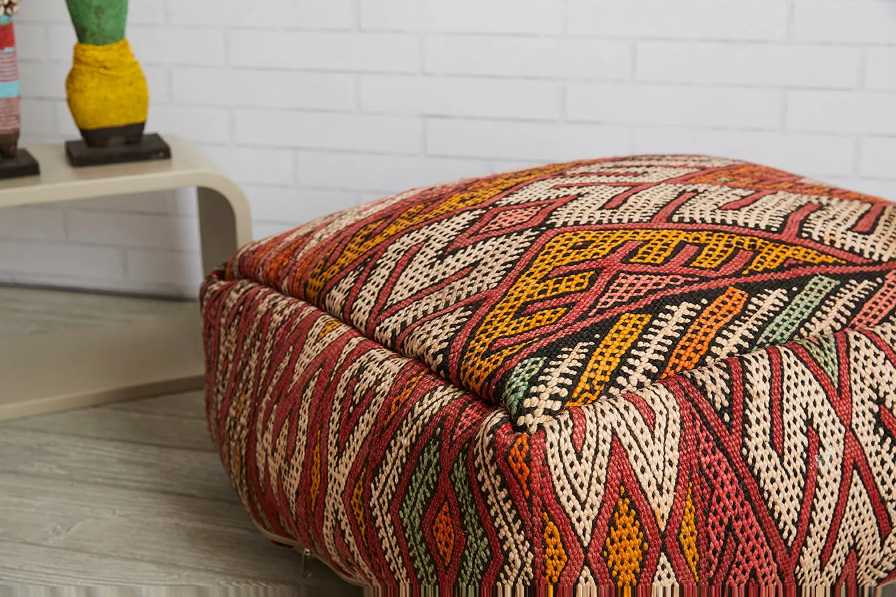 Moroccan Vintage Kilim Poufs