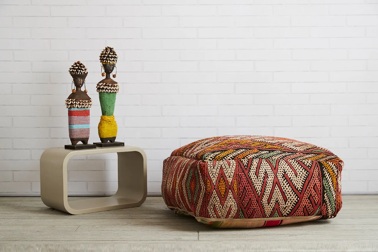 Moroccan Vintage Kilim Poufs