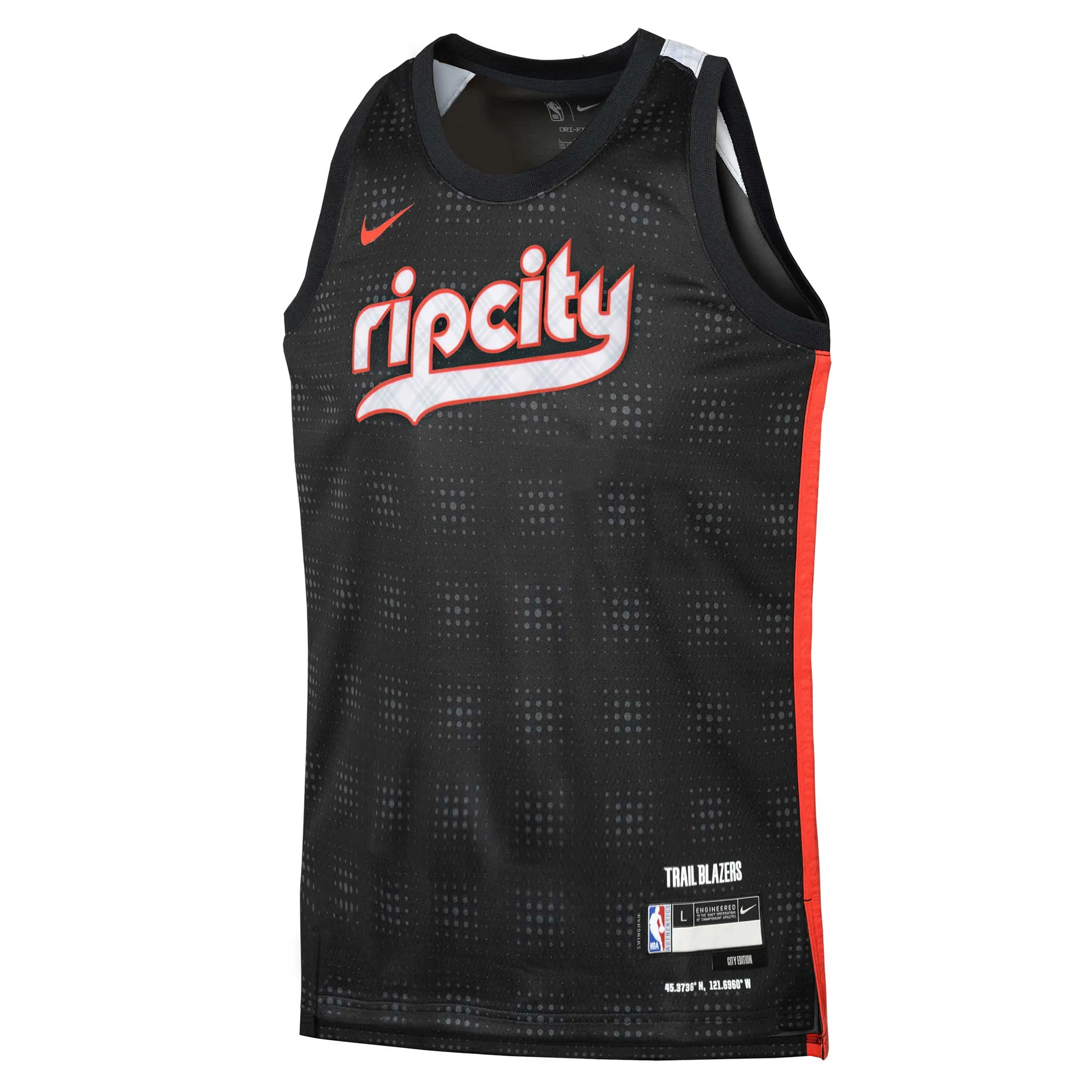 Nike Trail Blazers Youth Peak Plaid Jersey - Custom, Player Or Blank