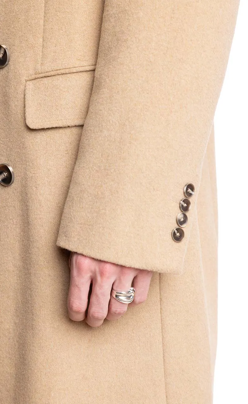 Peak DB Coat - slim - Light Camel Soft Touch