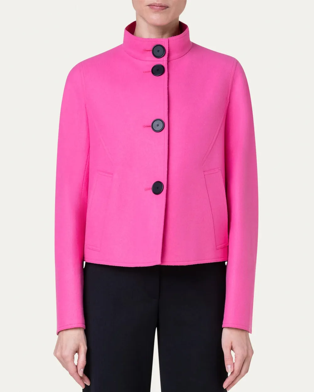 Pink Wool Boxy Vivo Jacket