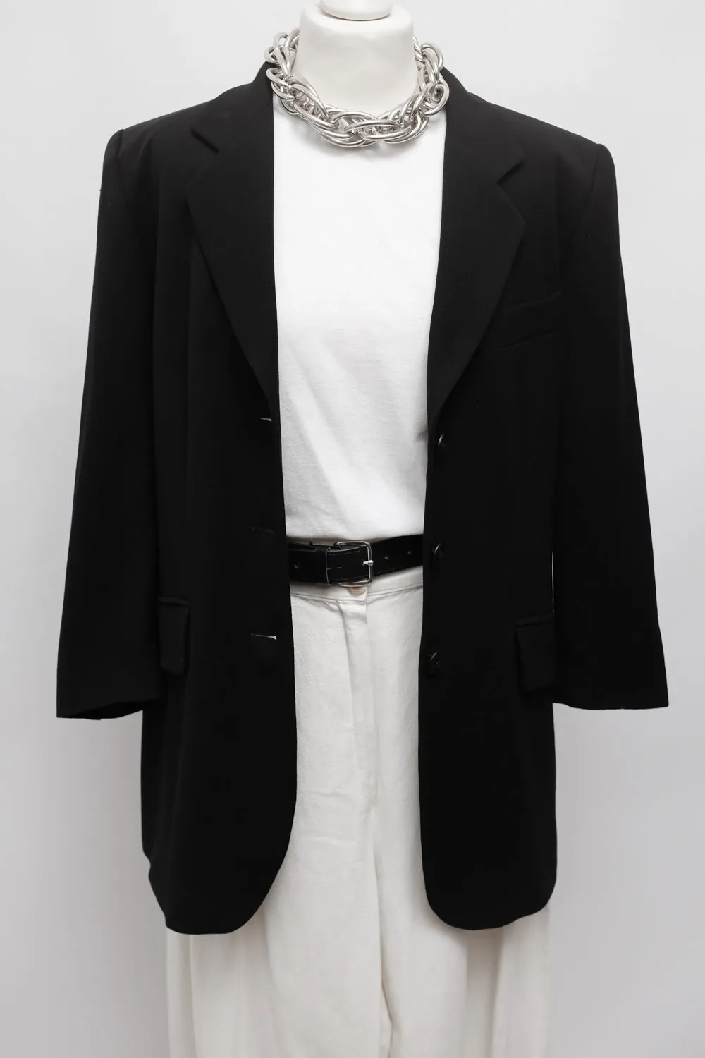 PURE LIGHT WOOL CLASSY BLACK BLAZER