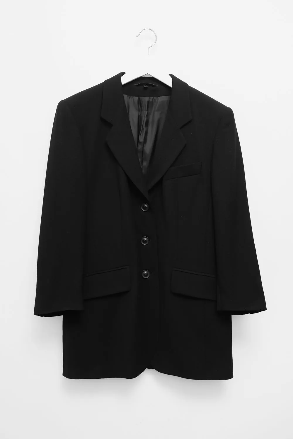 PURE LIGHT WOOL CLASSY BLACK BLAZER