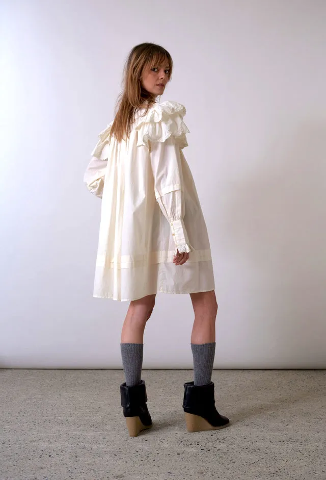 Robe courte à volants blanche Chloé