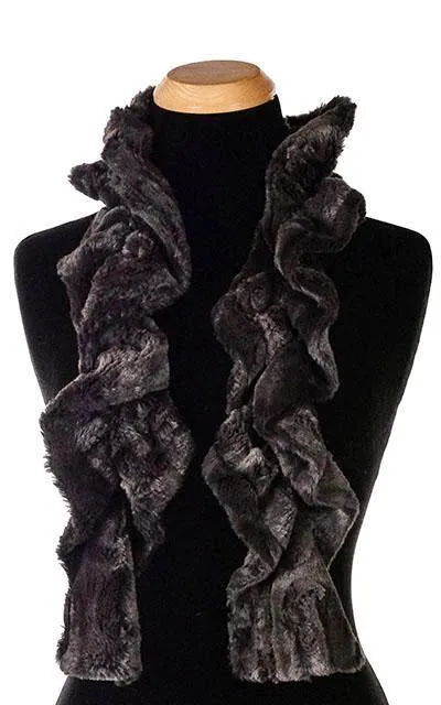 Scrunchy Scarf - Luxury Faux Fur in Espresso Bean