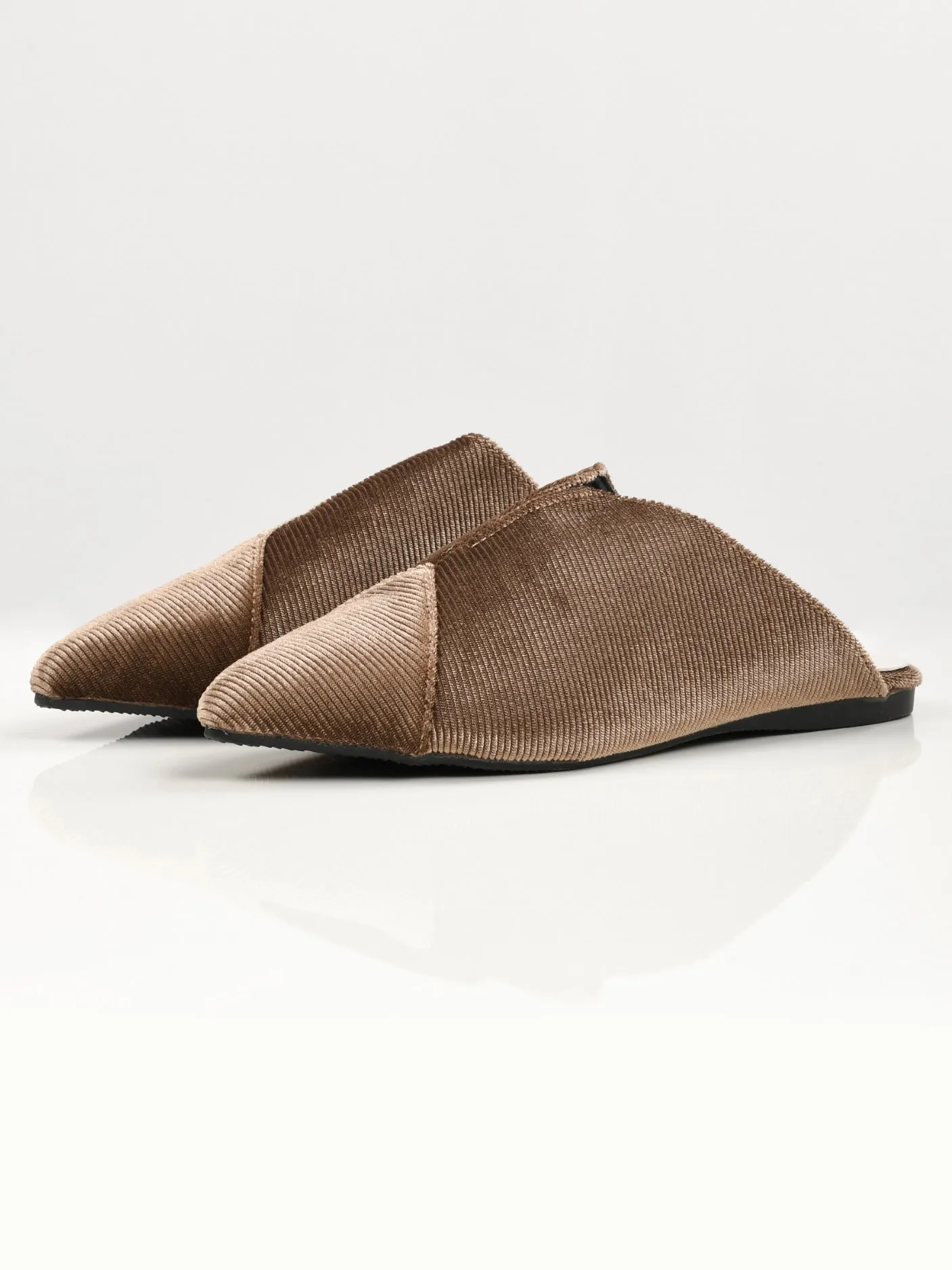 Stripe Textured Shoes - Brown