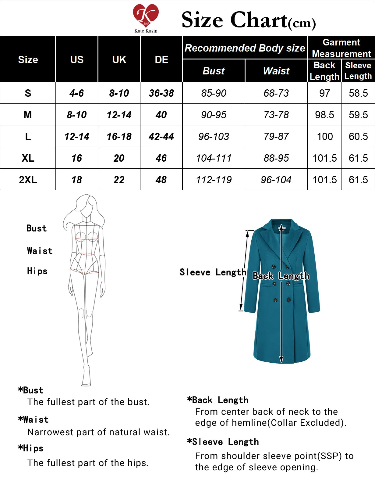 Trench Coats for Women 2023 Winter Faux Wool Notch Lapel Double-Breasted Long Peacoat with Slit Pockets