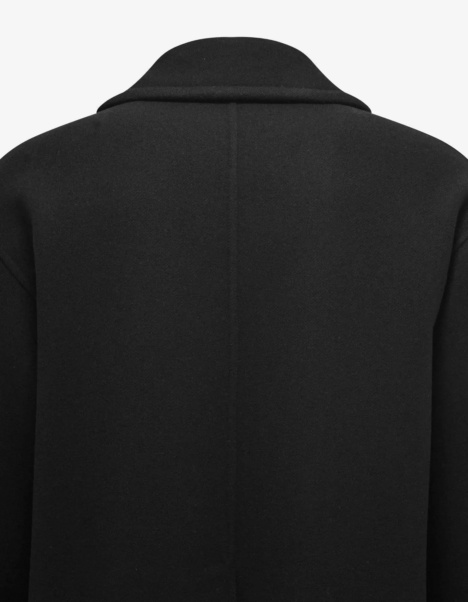 Valentino Garavani Black Double-Breasted Wool Pea Coat